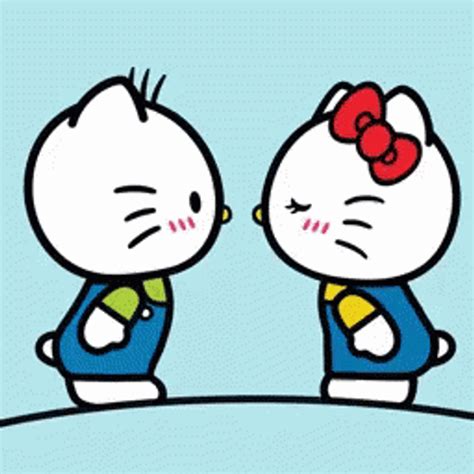 Share the best <strong>GIFs</strong> now >>>. . Hello kitty kiss gif